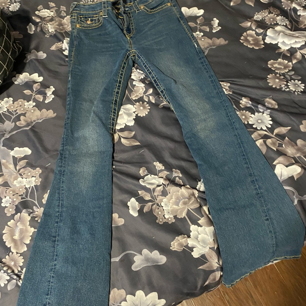 True Religion Women's Flare Blue Jeans